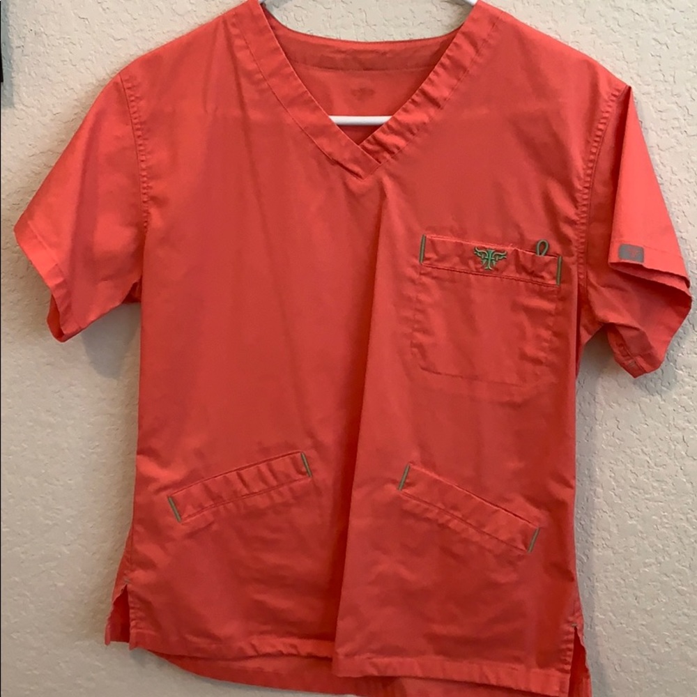 Salmon pink scrubs